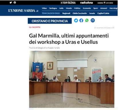 Gal Marmilla, ultimi appuntamenti dei workshop a Uras e Usellus