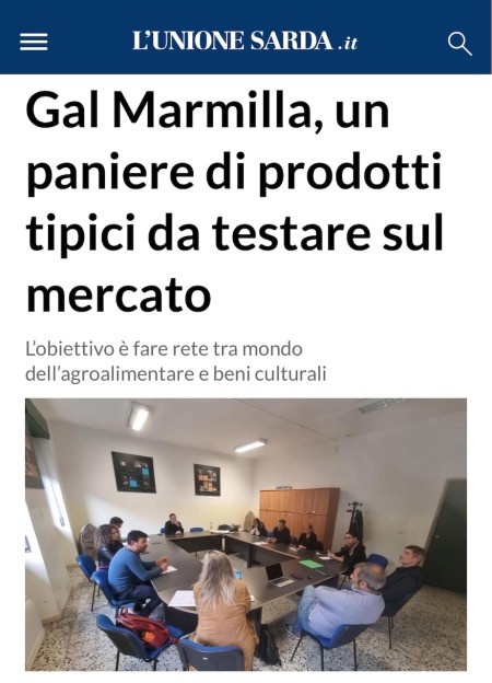 Gal Marmilla, un paniere di prodotti tipici da testare sul mercato