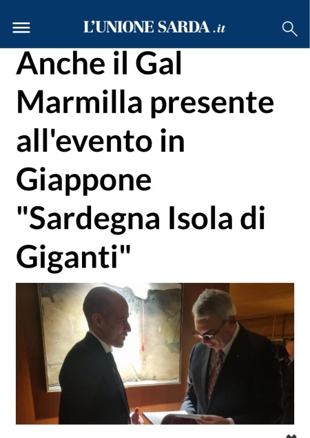 Il Gal Marmilla a Tokio